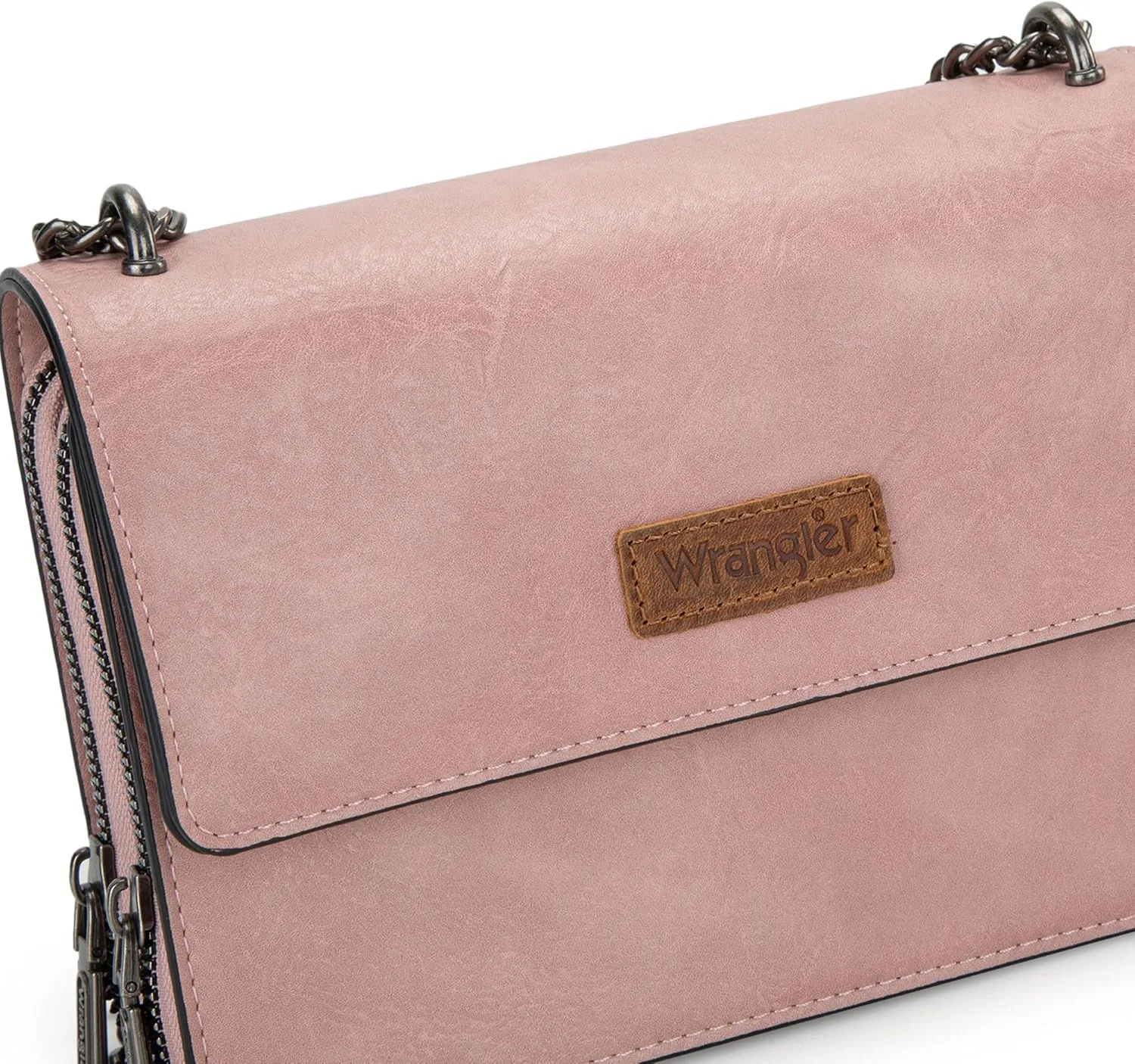 Wrangler Flap Crossbody Purse for Women Shoulder Bag Vintage Wallets with Chain Strap
