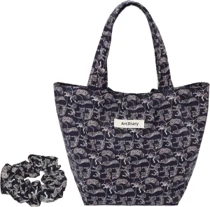 Wrist Bags for Women, Clutch Top Handle Bag, Soft, Portable Small Tote Purse Handbag Pouch, Paired with Scrunchies