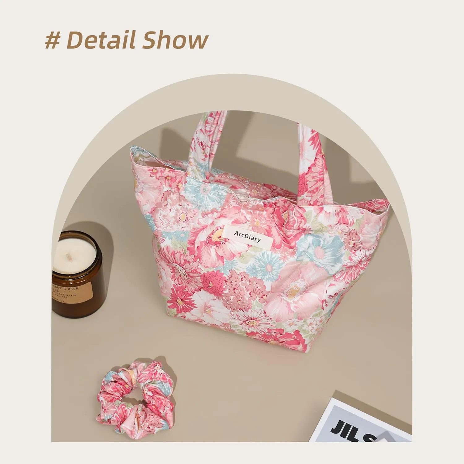 Wrist Bags for Women, Clutch Top Handle Bag, Soft, Portable Small Tote Purse Handbag Pouch, Paired with Scrunchies
