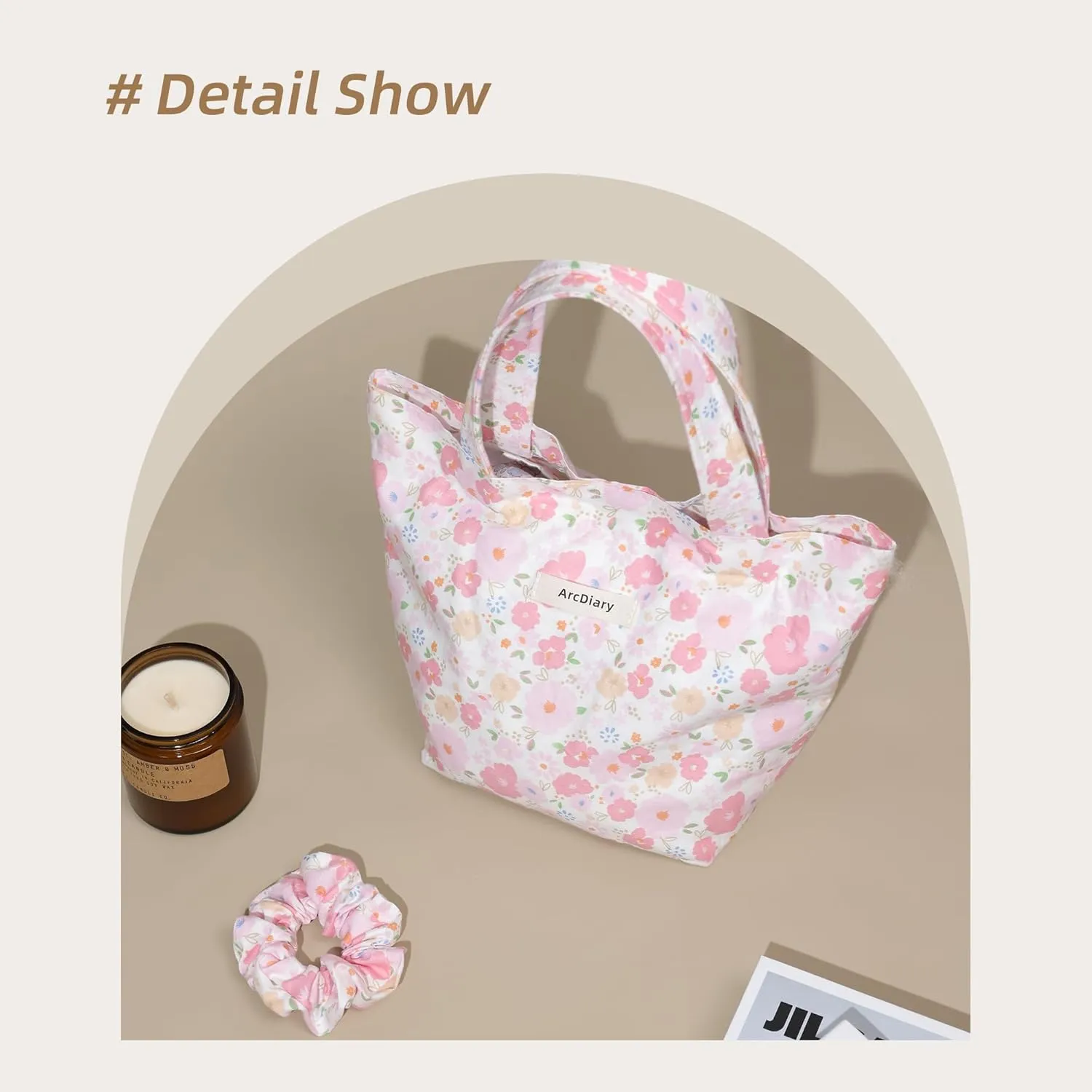 Wrist Bags for Women, Clutch Top Handle Bag, Soft, Portable Small Tote Purse Handbag Pouch, Paired with Scrunchies