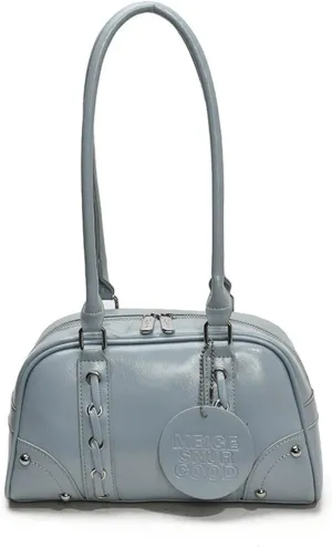 Y2k Purse 2000s Vintage Going Out Shoulder Street Girly Bowling Bag Cute Korean Minimalist Coquette Leather Purses