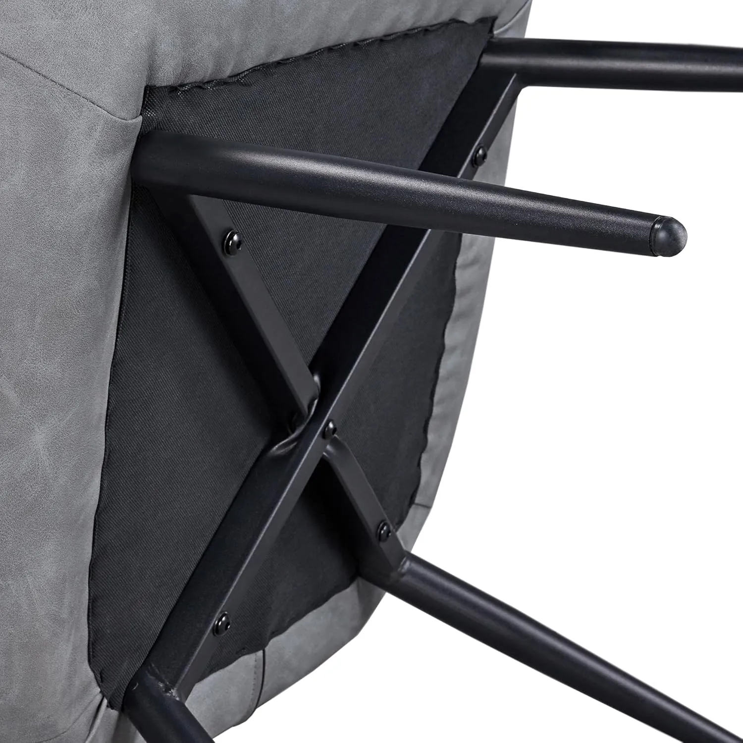 Yaheetech Faux Leather Chair Upholstered Living Room Chairs Accent Armchair with Tapered Legs Tufted Sofa Chairs for Home Office/Dining Room/Bedroom Grey, Set of 2