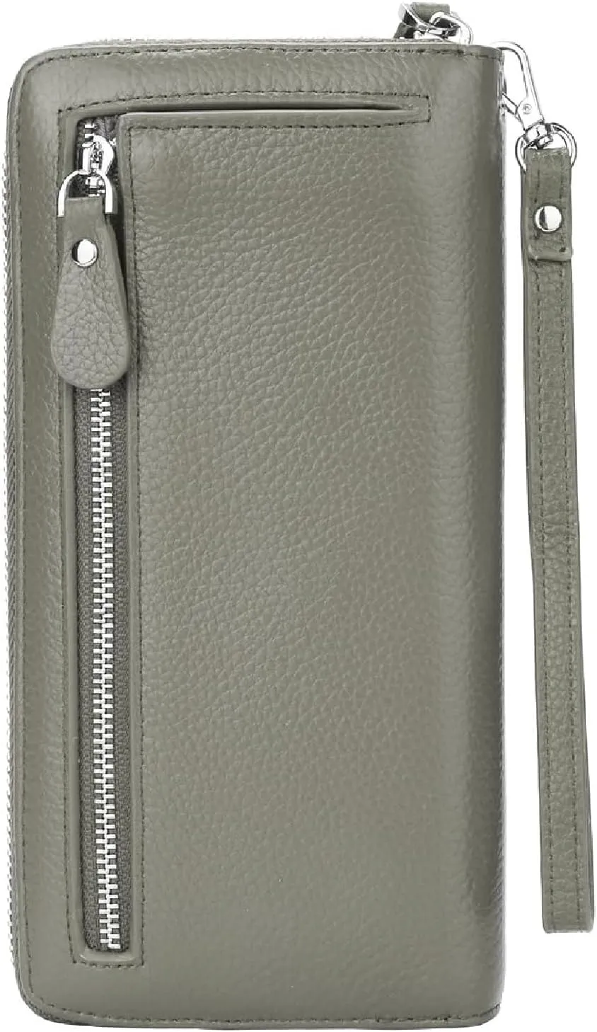 YALUXE Real Leather Zip Around Wallets for Women Wristlet Handbag Cell Phone Purse Card Holder RFID Blocking Protection