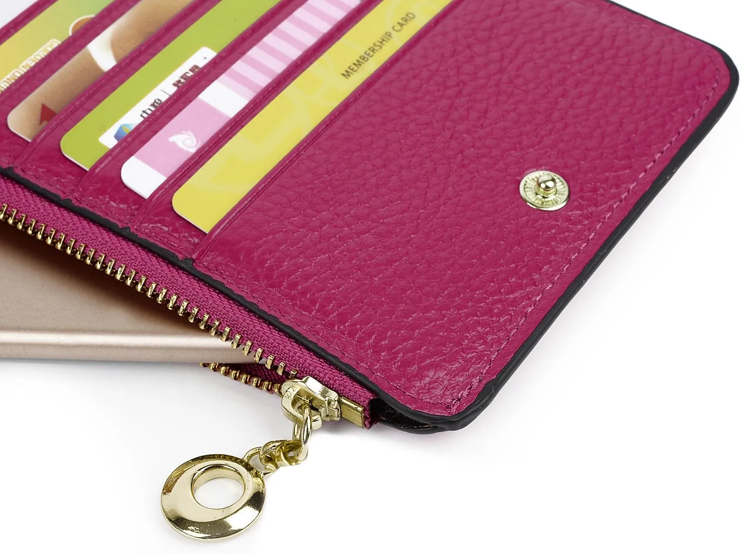 YALUXE Women's RFID Blocking Genuine Leather Wallets Cell Phone Pocket Card Holder Organizer Coin Purse with Zipper Pocket