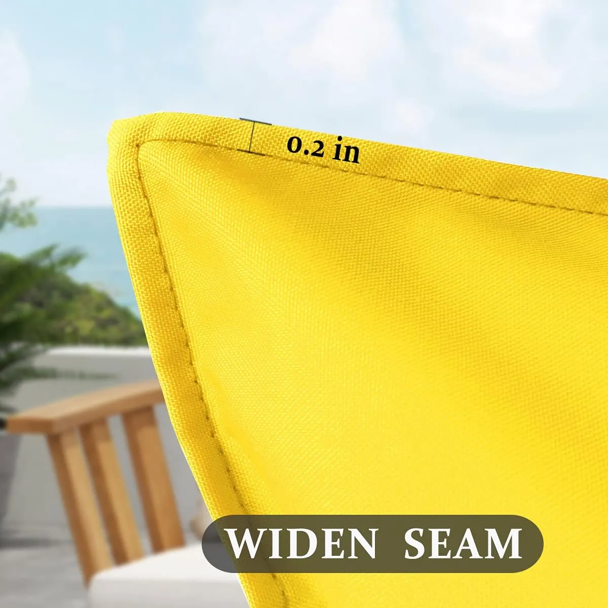 Yellow Outdoor Pillow Covers 20X20 Inch, Sunbrella Waterproof Throw Pillow Covers, Durable Vibrant Square Decorative Cushion Cases for Patio Furniture, Garden, Tent Couch, 2 PCs