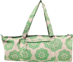 Yoga Kit Bag for Men & Women Cotton & Jute Fabric With Mandala Print Carrier Bag Large Pocket (29x8x12)