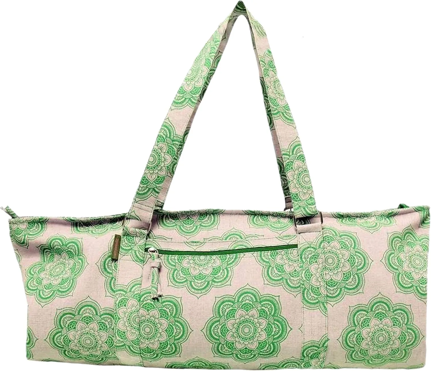 Yoga Kit Bag for Men & Women Cotton & Jute Fabric With Mandala Print Carrier Bag Large Pocket (29x8x12)