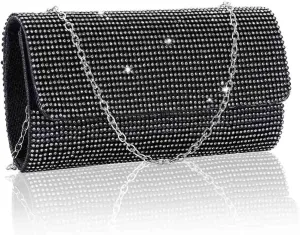 Yokawe Women's Bling Crystals Evening Clutch Bag Sparkly Rhinestone Purse Crossbody Bags Wedding Prom Party Handbags