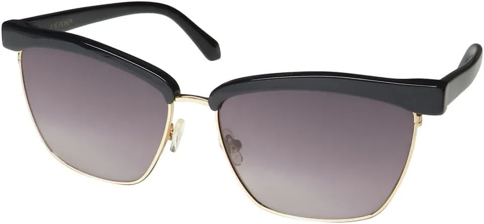 Zac Posen Lavette Oversized USA Designer 100% UV Rays Protection American Fashion Premium Acetate Lenses Sunglasses [57-15-140, black]
