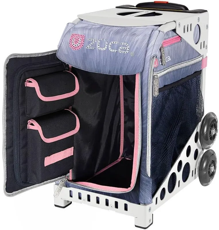 ZÜCA Sport Ice Dreamz Lux Rolling Bag with White Frame (flashing wheels)