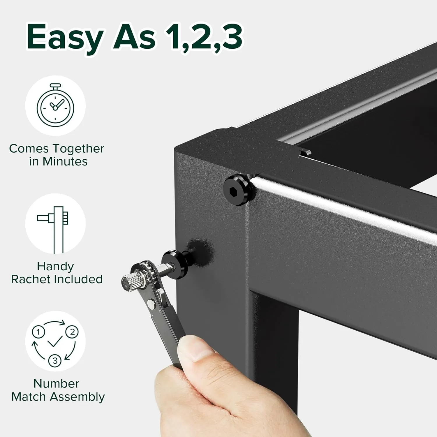 ZINUS 14 Inch Elias Metal Platform Bed Frame, Steel Support, No Box Spring Needed, Easy Assembly, Queen