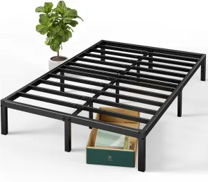 ZINUS 14 Inch Elias Metal Platform Bed Frame, Steel Support, No Box Spring Needed, Easy Assembly, Queen