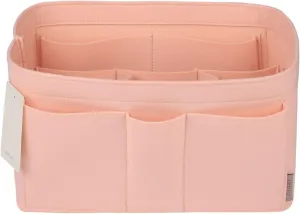 ZTUJO Purse Organizer Insert, Felt Bag Organizer For Handbag Purse Organizer,13 Colors, 6 Size (Large, Brush Pink)