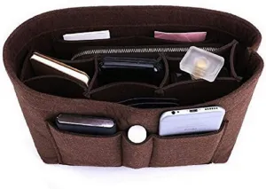 ZTUJO Purse Organizer Insert, Felt Bag Organizer For Handbag Purse Organizer,13 Colors, 6 Size (Large, Coffee)