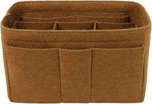 ZTUJO Purse Organizer Insert, Felt Bag Organizer For Handbag Purse Organizer,13 Colors, 6 Size (Large, Light Coffee)
