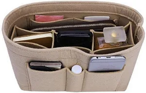 ZTUJO Purse Organizer Insert, Felt Bag Organizer For Handbag Purse Organizer,13 Colors, 6 Size (Medium, Beige)