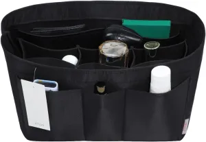 ZTUJO Purse Organizer Insert, Felt Bag Organizer For Handbag Purse Organizer,13 Colors, 6 Size (Medium, Silky Black)