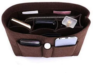 ZTUJO Purse Organizer Insert, Felt Bag Organizer For Handbag Purse Organizer,13 Colors, 6 Size (Small, Coffee)